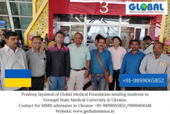 Students sent by Global Medical Foundation to Ternopil National Medical University.