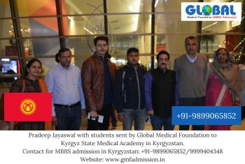 Student sent by Global Medical Foundation to Kyrgyz State Medical Academy, Kyrgyzstan.