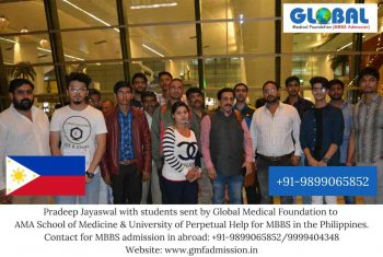 Students sent by Global Medical Foundation to AMA School of Medicine and the University of Perpetual Help.