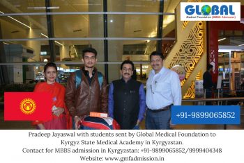 Student sent by Global Medical Foundation to Kyrgyz State Medical Academy, Kyrgyzstan.