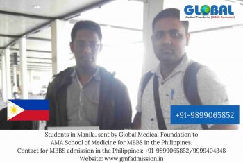 Students sent by Global Medical Foundation to AMA School of Medicine.