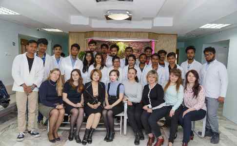 Indian students at Altai State Medical University Russia.