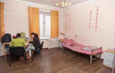 Girls hostel room at Altai State Medical University Russia.
