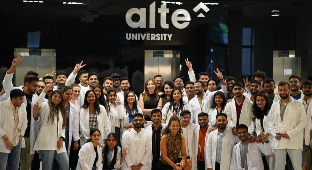 Indian Students celebrating White Coat Day at Alte University, Georgia.