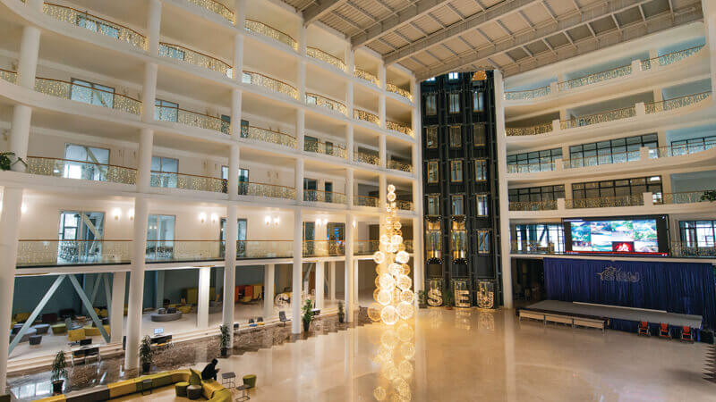 Floors and lift of Georgian National University SEU.