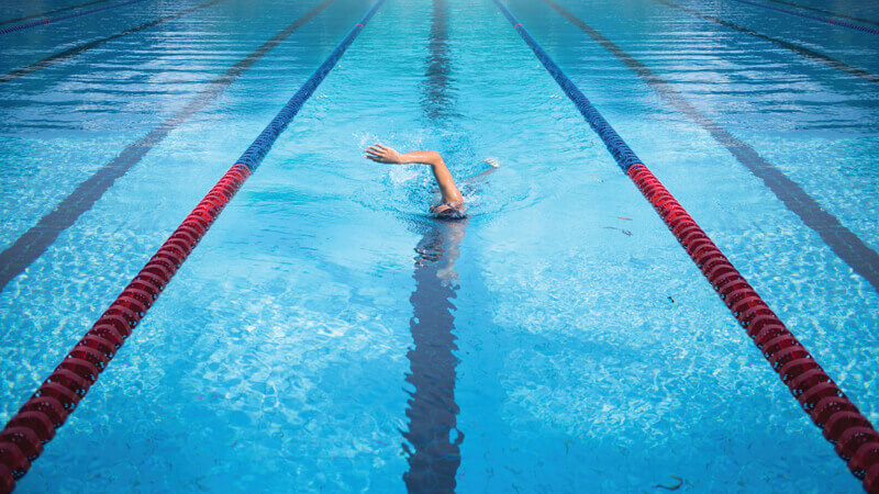 Olympic size swimming pool of Georgian National University SEU.