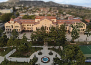 Aerial view of Caucasus University.