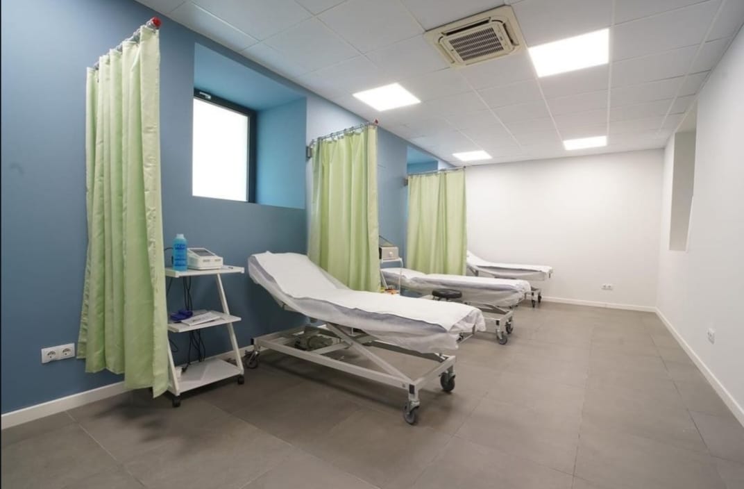 Beds for patients at a Hospital of East West University Georgia.